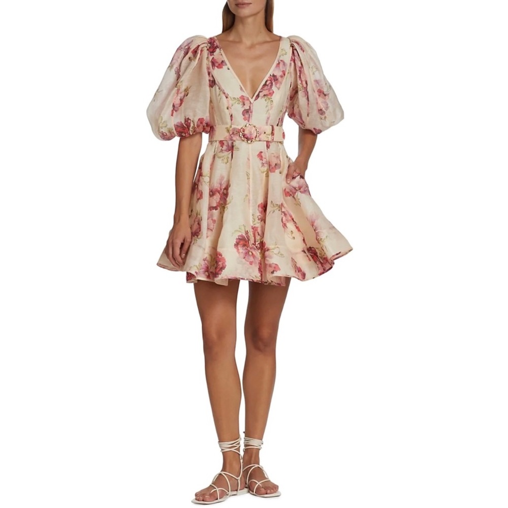 ZIMMERMANN PUFF SLEEVE MINIDRESS 2023 COLLECTION